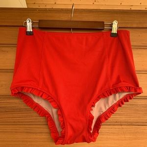 Red Ribbed Kortni Jeane Bottoms